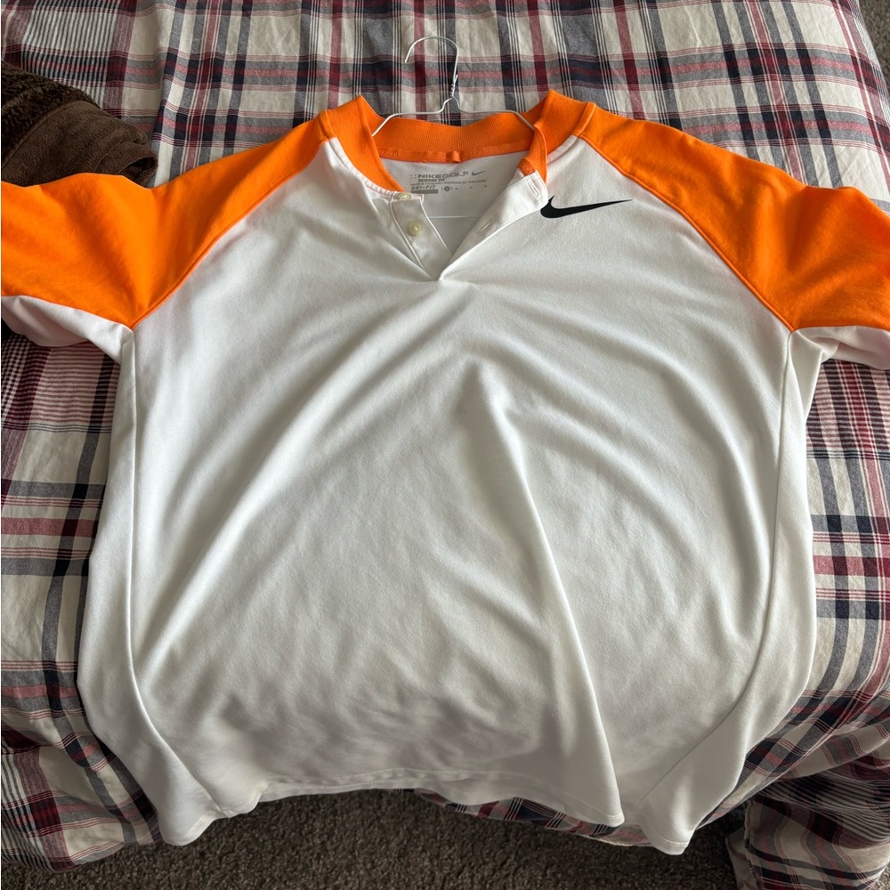 Nike dri fit mock golf polo